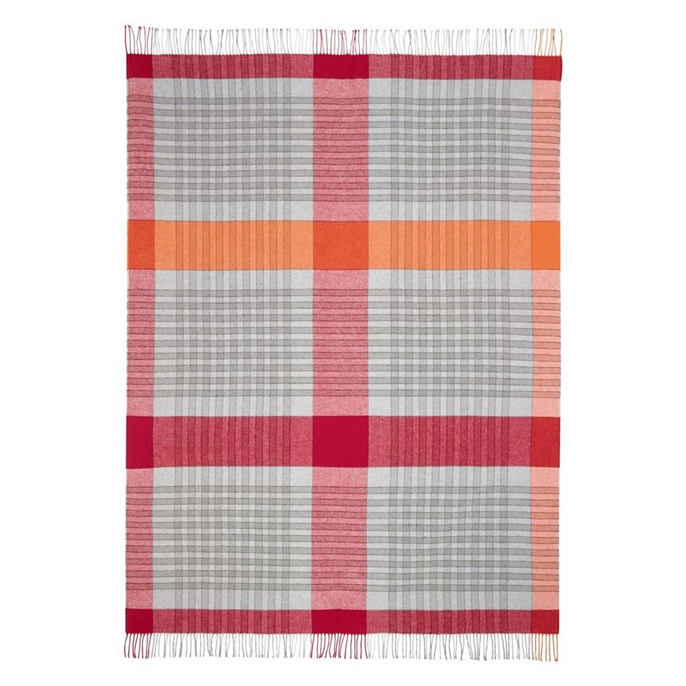 Bankura Checked Throw by Designers Guild in Pimento Red